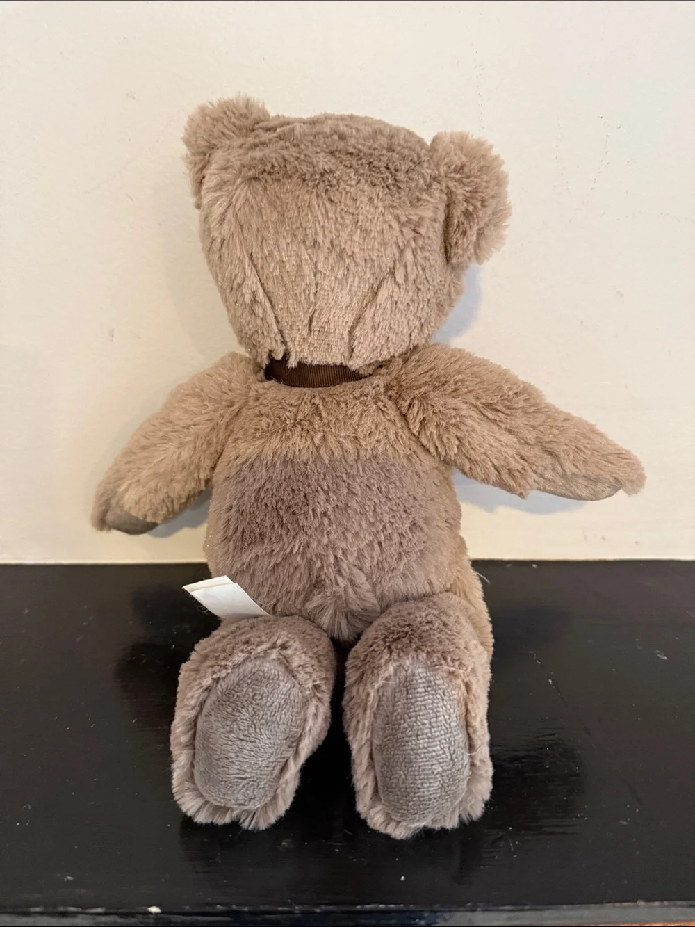 Pottery Barn Kids Plush Tan Teddy with Brown Bow